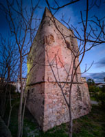 Markellos Tower at Dusk Aegina, aigina, architecture, building, culture, Greece, Greek history, heritage, historic building, history, landmark, Markellos Tower, Mediterranean, old town, tower, travel