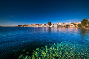 Perdika Harbor in Winter Light Aegina, Perdika, harbor, boats, winter, seascape