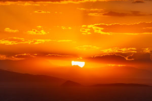Magic sunset in Aegina Aegina, Greece, clouds, coastline, editorial, landmark, sea, seascape, summer, travel