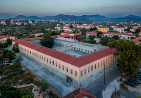 The Orphanage of Aegina Aegina, Greece, abandoned, architecture, building, exterior, facade, factory, gail building, historic, history, industrial, landmark, panorama, structure, symmetry, townscape, travel, urban landscape, φυλακες της αίγινας