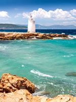 Wild Beauty of the Lighthouse Aegina, Bouza, Greece, clouds, coastline, editorial, landmark, lighthouse, sea, seascape, summer, travel