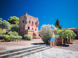Markellos Tower Aegina, aigina, architecture, building, culture, Greece, Greek history, heritage, historic building, history, landmark, Markellos Tower, Mediterranean, old town, tower, travel