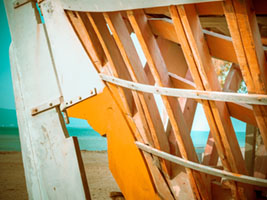 Traditional wooden Boat Detail βάρκα, ξύλο, λεπτομέρεια