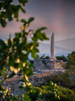 Kolona Temple in clouds Aegina, Greece, Mediterranean, Nature, aigina, architecture, depth of field, kolona, landmark, temple of kolona, travel, αιγινα, κολωνα