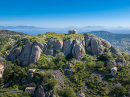 Paleochora panoramic landscape Παλαιοχώρα, βράχοι, drone