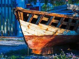 Traditional wooden Boat Detail βάρκα, ξύλο, λεπτομέρεια