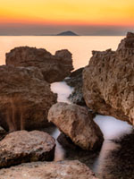Sunset on the Rocks Aegina, Greece, Nature, coastline, golden hour, landscape, long exposure, rocks, sea, sunset, waves