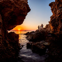 Sunset over the Rocks δύση, sunset, βράχια, θάλασσα