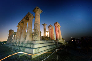 Aphaia Temple in Night Light Aegina, Aphaia, Aphaia temple, Greece, Temple of Aphaia, aerial night view, afaia, afaia temple, afea, ancient, ancient temple, archaeology, architecture, classical, culture, drone, heritage, history, illuminated building, landmark, lights, photography, ruins, symmetry, temple, travel